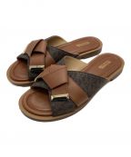 MICHAEL KORSマイケルコース）の古着「Addison Logo Sandal」｜ブラウン