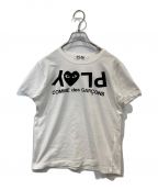 PLAY COMME des GARCONSプレイ コムデギャルソン）の古着「反転ロゴハート / Tシャツ」｜ホワイト