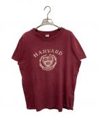 Championチャンピオン）の古着「80's「HARVARD」プリントTシャツ」｜ボルドー