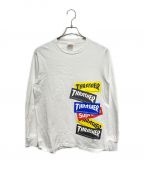 SUPREME×THRASHERシュプリーム×スラッシャー）の古着「MULTI LOGO L/S TEE」｜ホワイト