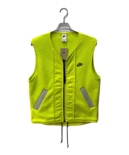 NIKE NSW SPE+（ナイキ）NIKE NSW SPE+ (ナイキ) SHERPA VEST ネオンイエロー サイズ:М 未使用品の古着・服飾アイテム