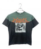 kolor/BEACONカラービーコン）の古着「ドッキングTシャツ 18SBM-T02231」｜グリーン