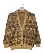 LU'U DANLU'U DAN）の古着「TAN&BLACK JACQUARD LEOPARDS CARDIGAN」｜ブラウン