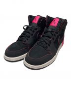 NIKEナイキ）の古着「AIR JORDAN 1 RETRO HIGH BLACK BLACK HYPER PINK WHITE」｜ブラック