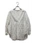 ne quittez pas（ヌキテパ）の古着「Cotton Voile Foil Print Gather Blouse」｜ホワイト×ベージュ