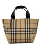 BURBERRY LONDONバーバリーロンドン）の古着「ハンドバッグ」｜ベージュ×ブラック