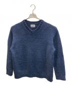 TENDERLOINテンダーロイン）の古着「V-NECK COTTON KNIT」｜ネイビー