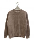 AURALEEオーラリー）の古着「SUPER FINE WOOL RIB KNIT BIG P/O」｜ブラウン