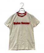 WALES BONNERウェールズボナー）の古着「Original logo-applique cotton T-shirt」｜ベージュ