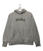 Champion REVERSE WEAVE×MoMAチャンピオン リバース ウィーブ×モマ）の古着「プルオーバーパーカー」｜グレー