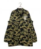 A BATHING APEアベイシングエイプ）の古着「1ST CAMO COACH JACKET」｜オリーブ