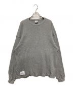 WTAPSダブルタップス）の古着「WAFFLE 01 / LS / COTTON. SIGN　ワッフル01/ロングスリーブ/コットンサイン」｜グレー