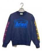 ARIESアリーズ）の古着「Column Sweatshirt」｜ネイビー