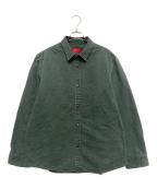 SUPREMEシュプリーム）の古着「Logo Taping Work Shirt」｜グリーン