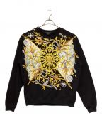 VERSACEヴェルサーチ）の古着「BAROCCO ACANTHUS Sweatshirt」｜ブラック×イエロー