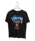 stussy（ステューシー）の古着「ストックロゴプリントTシャツ」｜ブラック