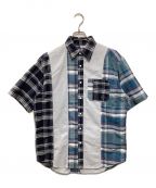 THE NORTHFACE PURPLELABELザ・ノースフェイス パープルレーベル）の古着「Patchwork H/S Shirt」｜ブルー