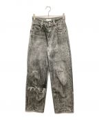 Ameriアメリ）の古着「TROMPE L′OEIL DENIM PANTS」｜グレー