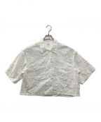 SLOBE IENA×crinkle crinkle crinkleスローブ イエナ×クリンクル クリンクル クリンクル）の古着「3D embroidery S/S shirts」｜ホワイト