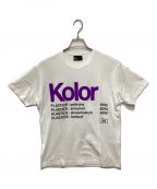 KOLORカラー）の古着「プリントTシャツ」｜ホワイト