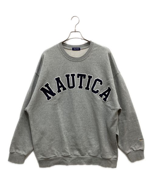 NAUTICA（ノーティカ）NAUTICA (ノーティカ) アーチロゴスウェット グレー サイズ:XLの古着・服飾アイテム