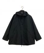 AURALEEオーラリー）の古着「SILK POLYESTER GROSGRAIN HOODED BLOUSON」｜ブラック