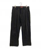 SUPREMEシュプリーム）の古着「Work Pant navy plaid」｜ネイビー