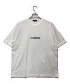 COMME des GARCONS HOMMEコムデギャルソン オム）の古着「プリントTシャツ」｜ホワイト