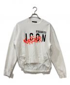 DSQUARED2ディースクエアード）の古着「ICON FOREVER Sweatshirt」｜ホワイト