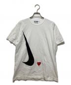 PLAY COMME des GARCONS×NIKEプレイ コムデギャルソン×ナイキ）の古着「ハートロゴTEE」｜ホワイト