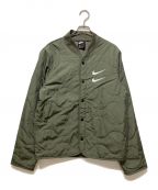 NIKEナイキ）の古着「DOUBLE SWOOSH QUILTED JACKET」｜グリーン