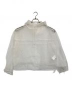 MAISON SPECIALメゾンスペシャル）の古着「See-through tulle hoodie/パーカー」｜ホワイト