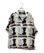 WACKO MARIA×Jean-Michel Basquiatワコマリア×ジャン ミシェル バスキア）の古着「HAWAIIAN SHIRT」｜ホワイト