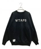 WTAPSダブルタップス）の古着「COTTON COLLEGE ACADEMY SWEATER」｜ブラック