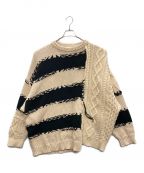 ROTOLロトル）の古着「FRANKEN C/N KNIT MULTI」｜ベージュ