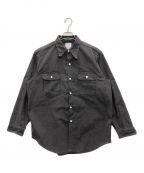 MADISON BLUEマディソンブルー）の古着「HAMPTON SHIRT BACK SATIN」｜ブラック