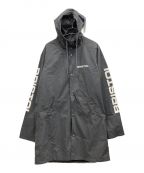 F.C.R.B.エフシーアールビー）の古着「LONG COACH JACKET　FCRB-178032　ロング　コーチ　ジャケット　フード」｜グレー