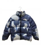 THE NORTH FACE×SUPREMEザ ノース フェイス×シュプリーム）の古着「Bleached Denim Print Nuptse Jacket」｜ブルー