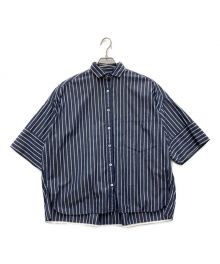 ticca（ティッカ）の古着「HALF SLEEVE SQUARE BIG SHIRT P/O」｜ネイビー