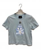 Vivienne Westwood×PALACEヴィヴィアンウエストウッド×パレス）の古着「PALACE×Vivienne Westwoodコラボ/ヴィヴィアン×パレスコラボ/コラボTシャツ/BABY TEE」｜ブルー