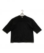 TRADE MARK GOLDトレードマークゴールド）の古着「スビンコットン オーバーサイズ フットボールTシャツ / SUVIN COTTON OVERSIZE FOOTBALL T-SHIRT」｜ブラック