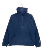 SUPREMEシュプリーム）の古着「Polartec Facemask Half Zip Hooded Sweatshirt」｜ネイビー