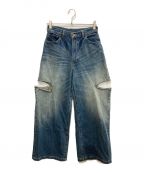 Spick and Spanスピックアンドスパン）の古着「5 1/2 SIDE CRUSHED DENIM」｜ブルー