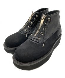 foot the coacher（フットザコーチャー）の古着「CLIMB BOOT FRONT ZIP/ジップフロントブーツ」｜ブラック