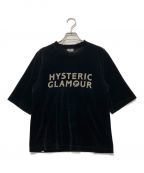 Hysteric Glamourヒステリックグラマー）の古着「ベルベッドロゴTシャツ」｜ブラック