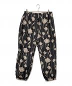 SUPREMEシュプリーム）の古着「FLORAL SILK TRACK PANT/19ss」｜ベージュ×グレー