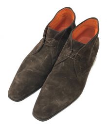 Santoni（サントーニ）の古着「スウェードチャッカーブーツ」｜ブラウン