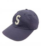 SUPREMEシュプリーム）の古着「Seersucker S Logo 6-Panel」｜ネイビー