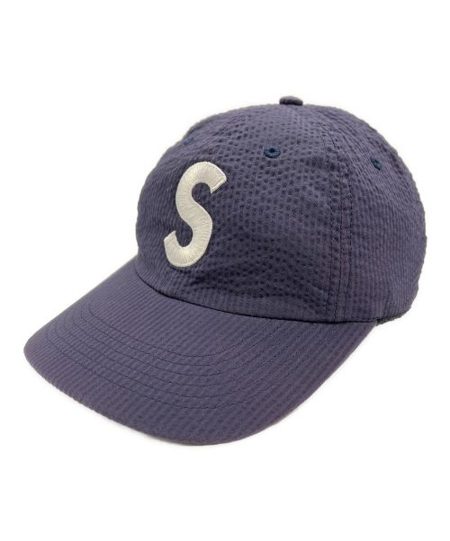 SUPREME（シュプリーム）SUPREME (シュプリーム) Seersucker S Logo 6-Panel ネイビーの古着・服飾アイテム