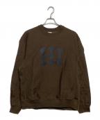 blurhms ROOTSTOCKブラームスルーツストック）の古着「Soft&Hard Sweat Crew-Neck P/O PRINT SG」｜カーキ